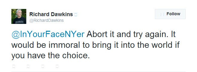Dawkins Abortion Tweet
